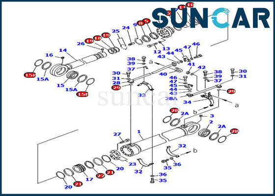 kaufen Arm-Rollsiegel-Ausrüstung 707-99-78690 7079978690 für schwere Ausrüstung KOMATSU-Bagger-PC750-6 online manufacture