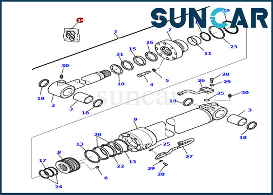 KOMATSU 707-99-27390 7079927390 Zylinder-Reparatur-Sets der Eimer-Ersatz-Dichtungs-Ausrüstungs-PC75R-2 PW75R-2