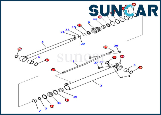 721-98-00680 7219800680 Bagger-Komatsu Cylinder Repair-Dichtungs-Ausrüstung der Arm-Dichtungs-Ausrüstungs-PC78US-10