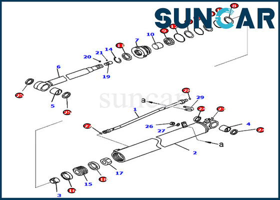 PC88MR-10 PW98MR-10 707-98-35340 hydraulisches Rollsiegel-Reparatur-Set der Arm-Service-Ausrüstungs-7079835340