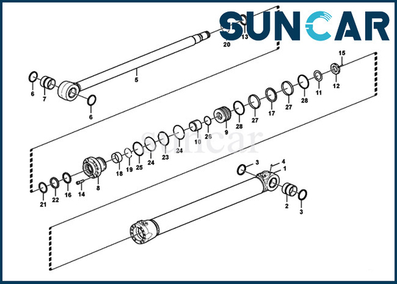 Boom-Rollsiegel-Reparatur-Kit Fors SUNCARVO.L.VO EC140D der Service-Ausrüstungs-VOE14516933 VOE 14516933 schwere Ausrüstung