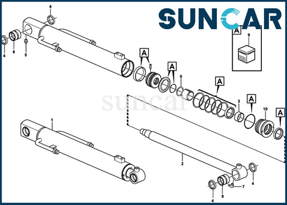 EC27C SUNCARVO.L.VO 15077572 Bagger Service Kit Parts der Boom-Zylinder-Reparatur-Dichtungs-Ausrüstungs-VOE15077572
