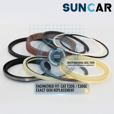 375-0750 Bucket Piston Cylinder Seal Kit For CAT E306 E306E