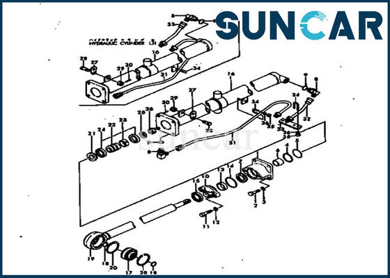 101-62-05020 hydraulische Hydrozylinder-Reparatur-Sets Rollsiegel-Kit Komatsus D20A-2 1016205020