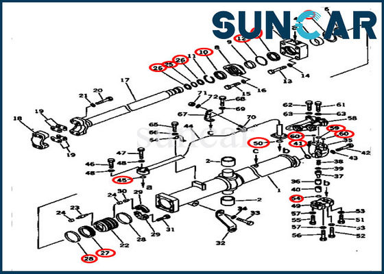D275A-2 KOMATSU innere Robbe Kit Lift Cylinder Teil-707-99-45525
