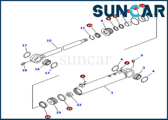 707-99-14930 Ersatz-Ausrüstungen des Winkel-Rollsiegel-Reparatur-Set-D31PX-21A KOMATSU