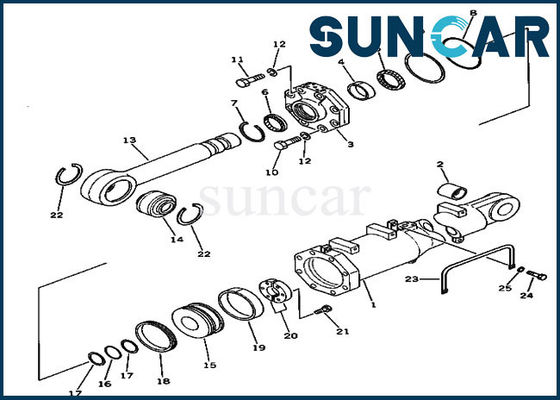 707-98-56610 Planierraupe Blatt-Aufzug-Dichtungs-Ausrüstungs-Zylinder-Reparatur-Kit Fitss D375A-2 KOMATSU