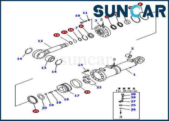 707-99-81010 KOMATSU-Rollsiegel-Reparatur Kit For Pitch Dozer der Blattneigungs-7079981010