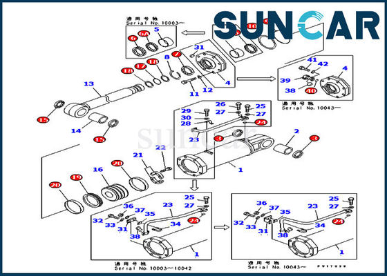 707-98-84410 KOMATSU-Rollsiegel-Reparatur-Kit Ripper Lift Hydraulic Replacement-Ausrüstungen