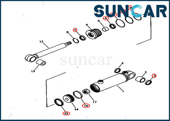 707-98-22070 7079822070 Pin Puller Cylinder Seal Kits für D575A-3 D575A-3-M KOMATSU