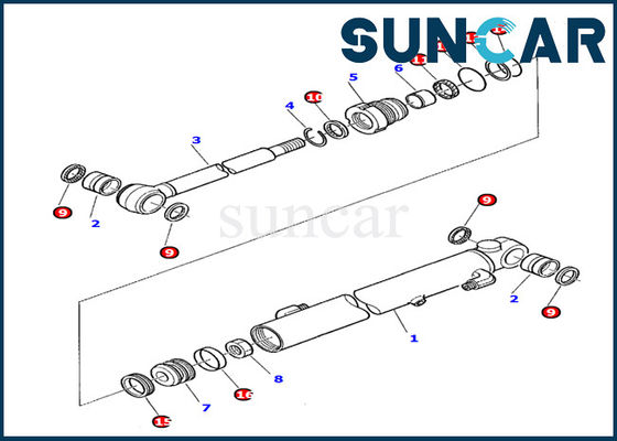 878000203 Arm-Rollsiegel-Ausrüstungen für Bagger-Oil Sealing Gasket-Reparatur KOMATSU PC20-7
