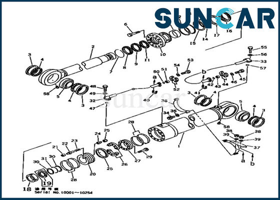 Boom-Rollsiegel Kit Fits Excavator Models PC1000-1 KOMATSU-Reparatur-Set-707-99-78620