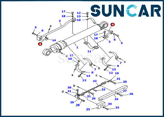 Des Bagger-707-98-28610 inneres Reparatur-Set Eimer-hydraulisches Rollsiegel-der Ausrüstungs-PC120-6H KOMATSU