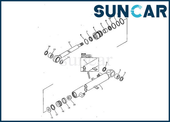 PC05-5 KOMATSU 707-00-50630 Eimer-Rollsiegel-Kit Oil Resistance Cylinder Replacement-Teile