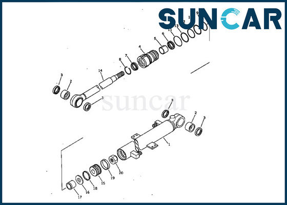 707-00-50650 Boom-Zylinder, der Reparatur-Robbe Kit For Excavator Model Kit Komatsus PW05-1 versiegelt