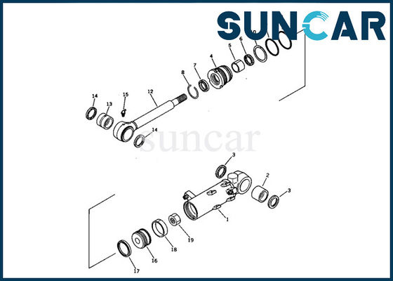707-00-60390 Ölwiderstandreparatur-set KOMATSU-Blatt-Rollsiegel-Kit For-Minibaggers PC05-6 inneres