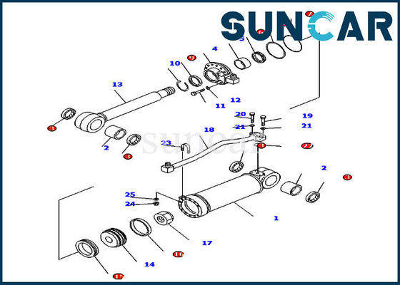 D85ESS-2 D85ESS-2A hydraulisches KOMATSU versiegelt Rollsiegel-Reparatur-Set der Trennmaschinen-707-99-52180