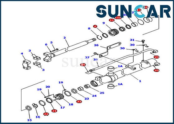 D85EX-15 D85PX-15 Blatt-Aufzug Planierraupen-707-99-36140 KOMATSU, der Kit Cylinder Repair Kits versiegelt