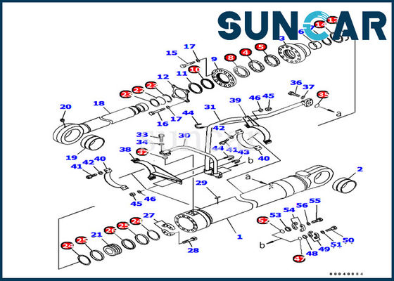PC1250-7 modelliert 707-99-77010 KOMATSU der Eimer-Lader-Rollsiegel Kit Komatsu Excavator Inner Parts