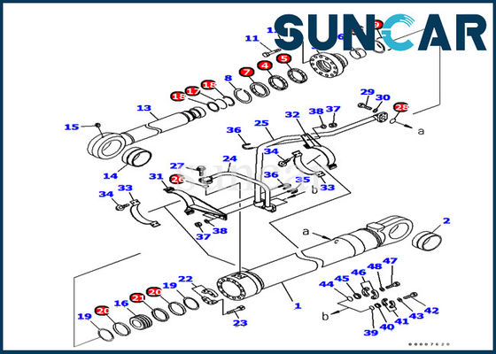 Eimer-Rollsiegel-Ausrüstungen der KOMATSU-Service-Ausrüstungs-707-99-77050 für Ersatz des Baggers PC1250-8