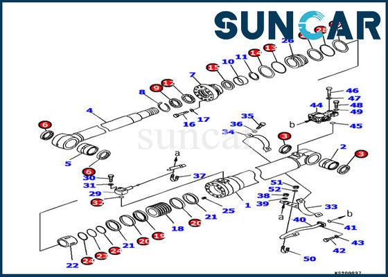 707-99-46430 inneres Reparatur-Set KOMATSU-Boom-Aufzug-Rollsiegel-Kit For Excavators PC180LC-7