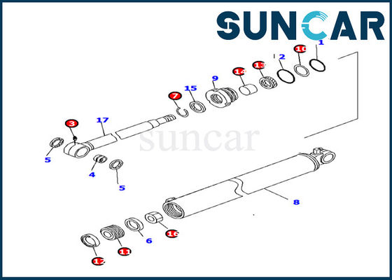 707-98-35330 KOMATSU RLG Bagger-Cylinder Inner Service-Ausrüstung der Rollsiegel-Ausrüstungs-PC130F-7