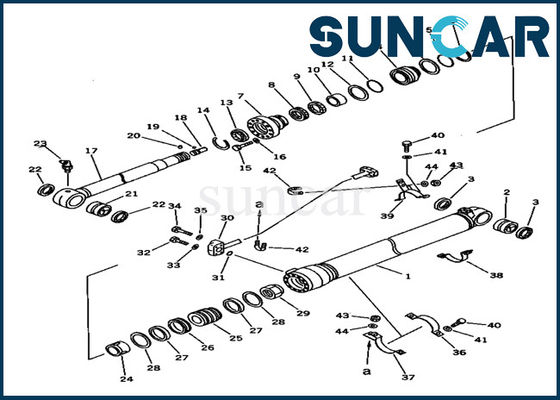 707-99-46200 Bagger-Parts Suncar Repair-Ausrüstung Arm-Rollsiegel-Kit Fits Komatsus PC150-5