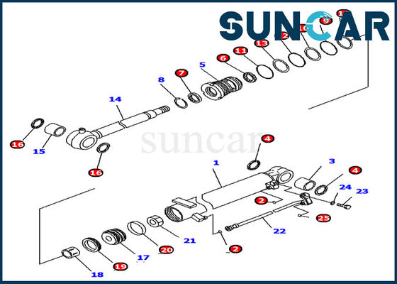 707-98-12390 Rollsiegel-Reparatur-Kit Replacement For Excavator-Modell der KOMATSU-Dichtungs-Ausrüstungs-PC16R-3