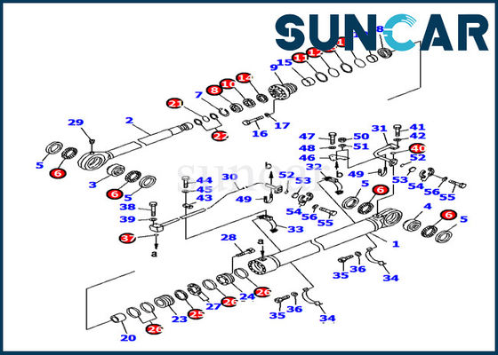 707-99-77330 Bagger-Bucket Cylinder Sealings-Ausrüstung des Rollsiegel-Reparatur-Set-PC1600-1 KOMATSU