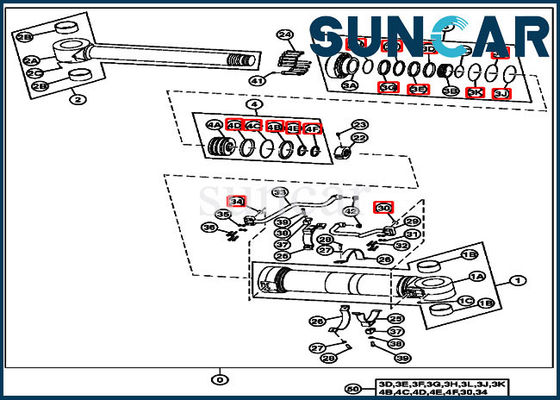 4669894 modelliert Positionierungsrollsiegel Kit Fits For John Deere 190DW Ausrüstung