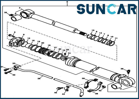 9178294 Ersatz-Eimer-Robbe Kit Cylinder Kits Fits John Deere 230LCR 790ELC 230LC