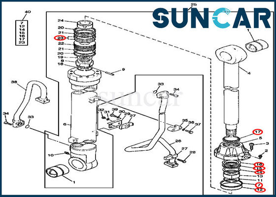 790 Ersatz-Service Kit Excavator Cylinder Repair Parts der Boom-Dichtungs-Ausrüstungs-AT192076 Deere