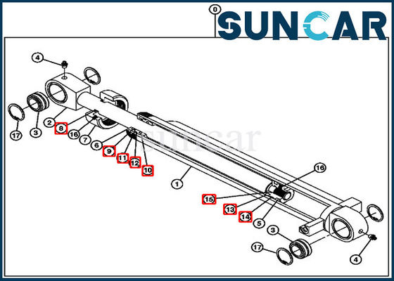 Kit Bucket Clamp CYL-Reparatur-Set-Sitze 60D 50C 50ZTS JOHN DEERE des Rollsiegel-AT260416