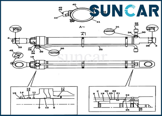 FALL CX800 zerteilt Rollsiegel Kit Crawler Excavator Repair Kits des Eimer-LZ00314