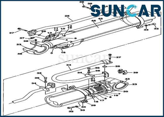 Hohe versiegelnde Arm-Rollsiegel-Kit Fitss CX470B der Leistungs-LZ008300 Fall-schwere Ausrüstung