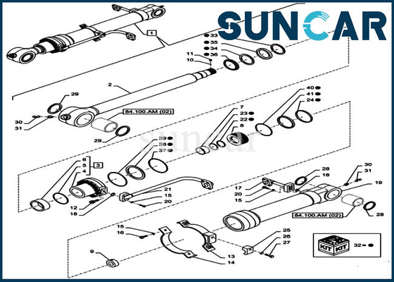 Rollsiegel-Kit Fits Crawler Excavators CX350D LC des Eimer-LZ012110 Fall-Service-Ausrüstung