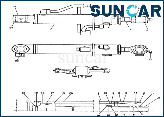 Des Boom-PE01V00001R100 Kasten-Bagger Hydraulic Replacement Kits Rollsiegel-der Ausrüstungs-CX14