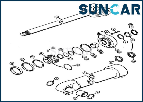 Schwerer der Ausrüstungs-Teil-1543309C1 Kasten Eimer-Rollsiegel-Kit Repair Kit Fits Wheel-Lader-821B 821C