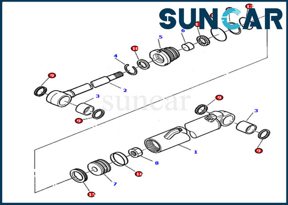 878000381 Boom-Schwingen-Dichtungs-Ausrüstung Bagger-Inner Repair Gasket-Ausrüstungs-PC05-7 PC07-2 KOMATSU