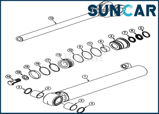 des Fall-1542879C1 Rad-Lader-Aufzug-Zylinder-Reparatur-Dichtungs-Ausrüstung Dichtungs-der Ausrüstungs-63.5MM Rod 521D 521E