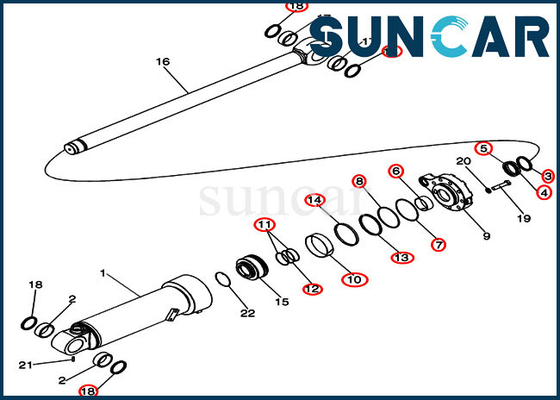 Eimer-Zylinder-Öldichtungs-Kit Fitss 921F 821E des Neigungs-hydraulischer Reparatur-Set-87529743 Rad-Lader-Kasten