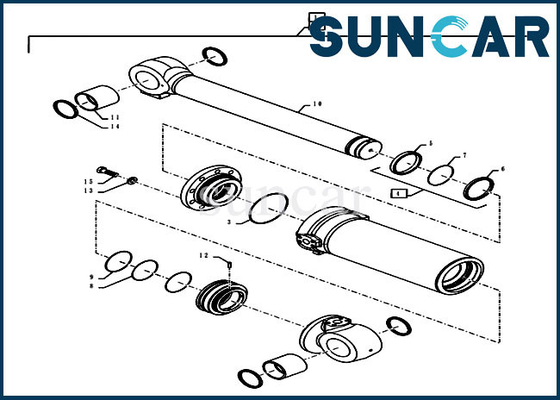 84282953 Modell Case Service Kit Neigungs-Rollsiegel-Kit Wheel Loaderss 921G 1021G 1021F