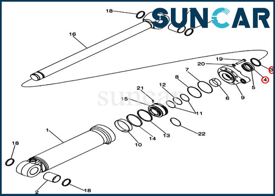 Rollsiegel-Reparatur Kit Loader der Neigungs-1542883C1 921 Fall-Ersatz-Service-Teile 921C 921F