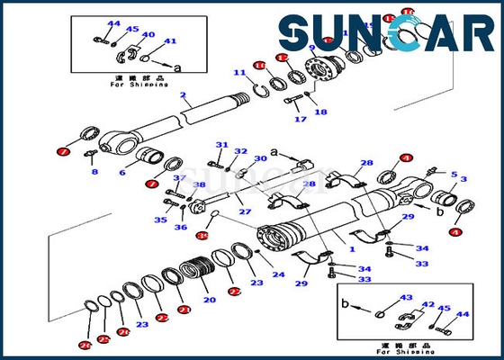721-98-00710 Hydraulikdienst-Teile Dichtungs-Kit Bucket Cylinder Fors KOMATSU PC210-11 PC228USLC-11
