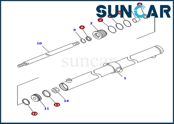 707-98-12590 7079812590 Dia FAHRERHAUS Rollsiegel Kit For Komatsu PC120SC-6 PC200SC-7-M1