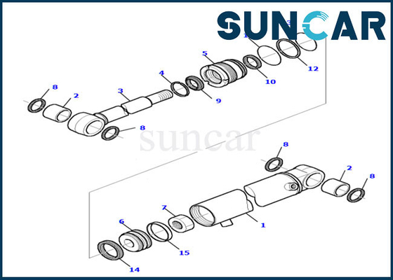 Boom-Schwingen-Rollsiegel-Reparatur Kit Excavator Service Kit KOMATSU PC20R-8 878000517