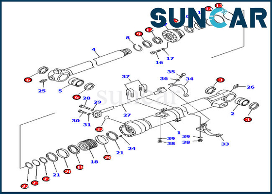 707-99-45040 Eimer, der Zylinder-innere Teile Kit Repair Kits For Komatsus PC228USLC-8 PC210LC-8K versiegelt