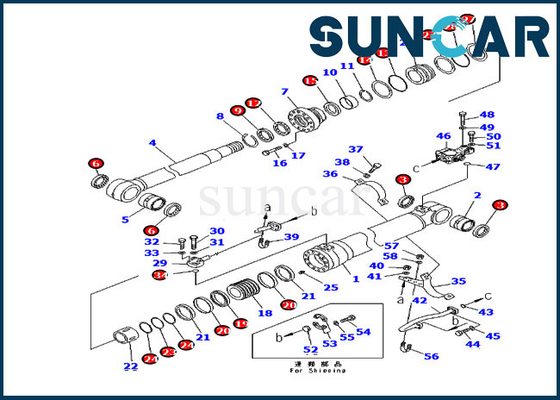 Boom-Aufzug-Reparatur Kit Hydraulic Cylinder 707-99-46390 für schwere Ausrüstung KOMATSU PC210LC-8K PC210NLC-8K
