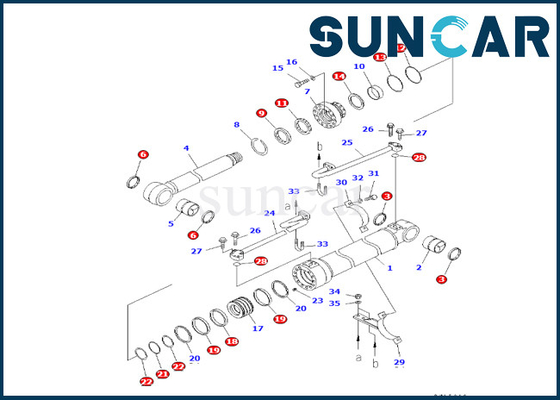 PC228USLC-3S PC228US-3-AA KOMATSU 707-99-47780 Boom-Rollsiegel Kit Hydraulic Replacement Kits