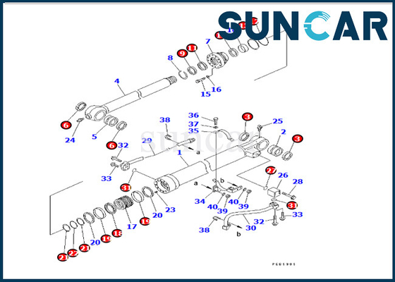 707-98-45260 Reparatur-Robbe Kit Fits PC228UU-1 KOMATSU der Eimer-Rollsiegel-Ausrüstungs-7079845260